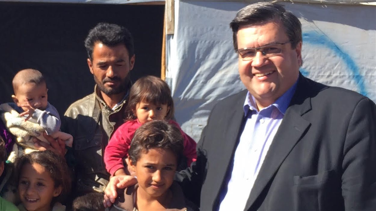 Denis Coderre a visité le camp de Bar Elias, au Liban.