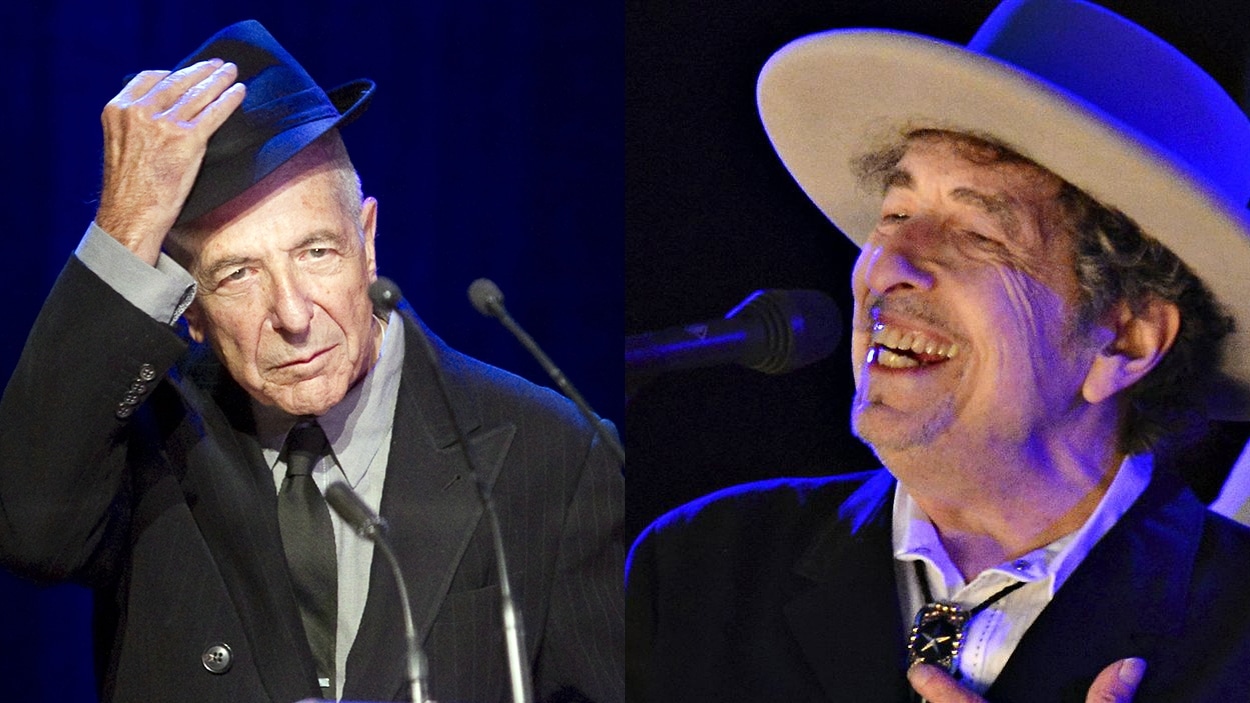 Leonard Cohen et Bob Dylan