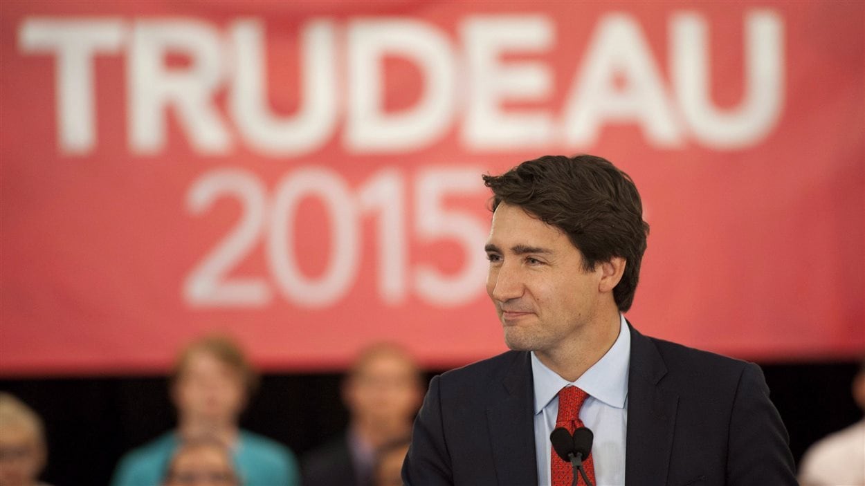 Justin Trudeau lors de la campagne électorale de 2015