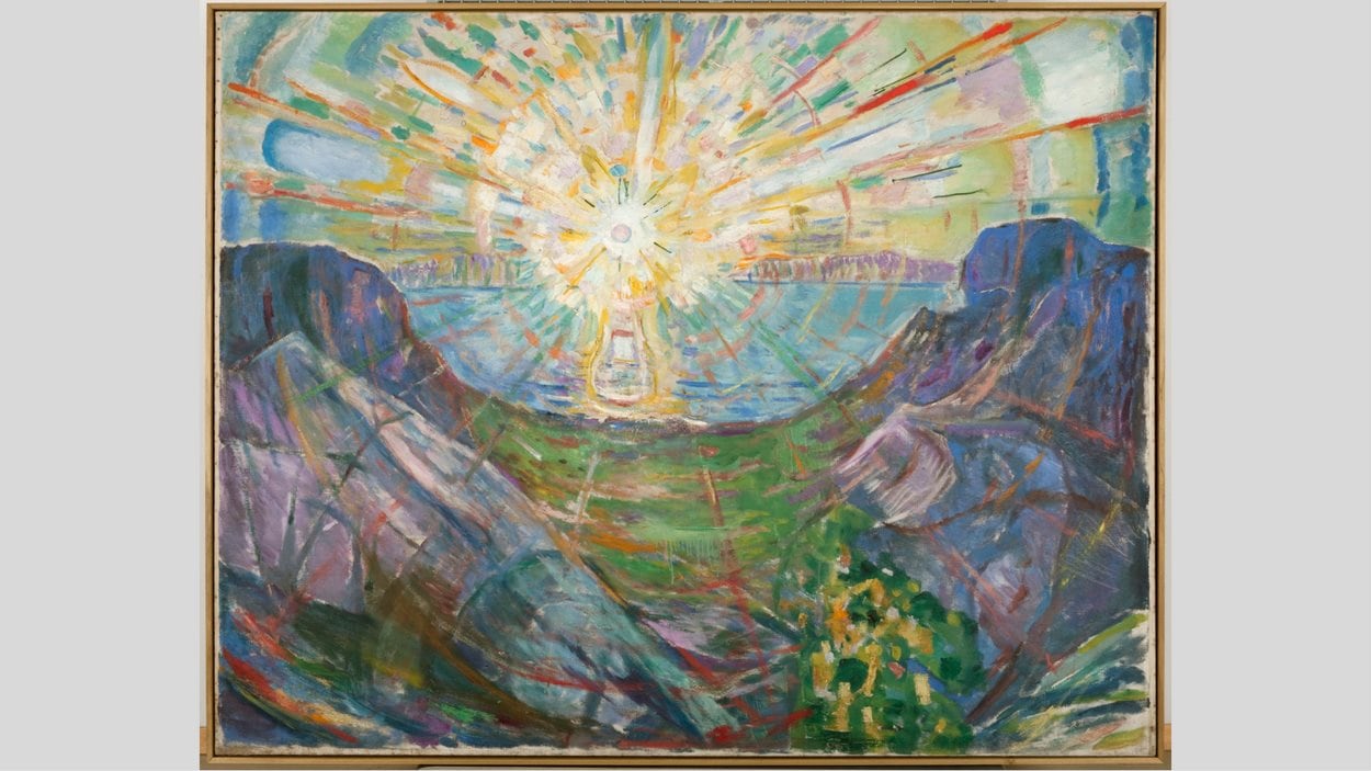 Photo du tableau d'Edvard Munch : Le Soleil