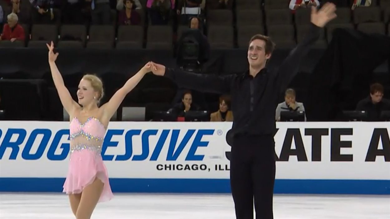 Julianne Séguin et Charlie Bilodeau à Chicago samedi