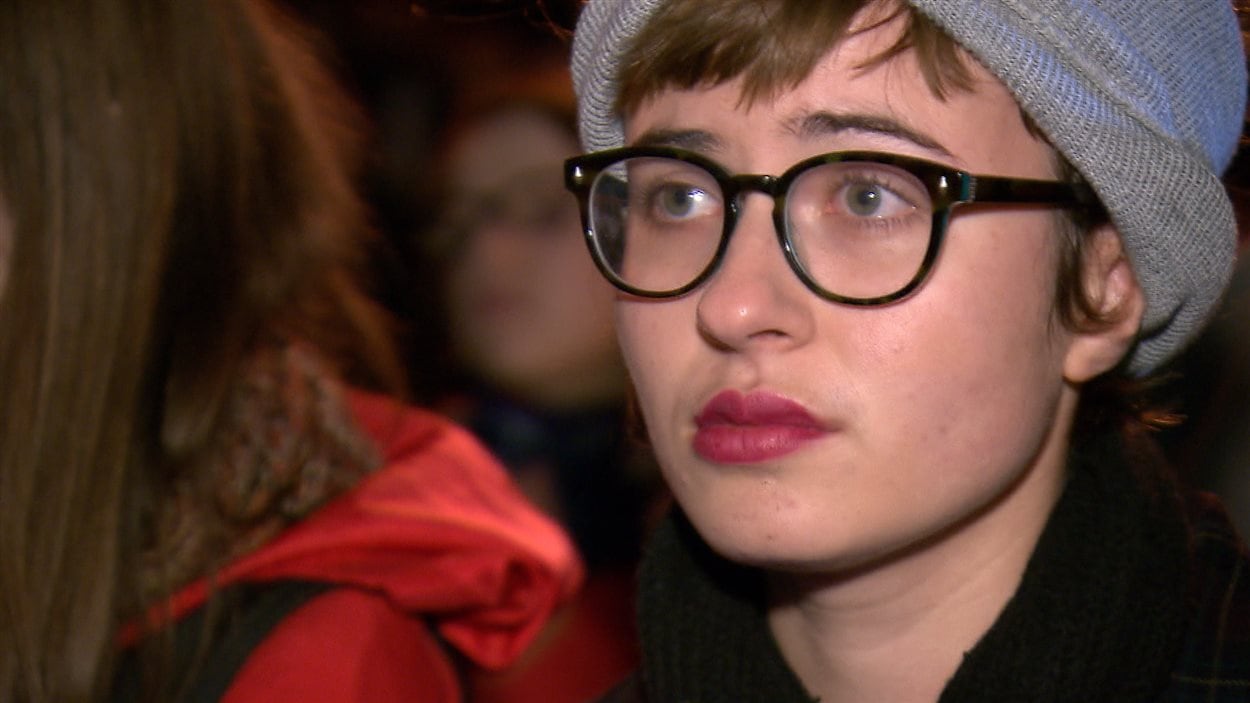 Alice Paquet, le soir où elle a déclaré publiquement avoir été agressée sexuellement par un député de l'Assemblée nationale.