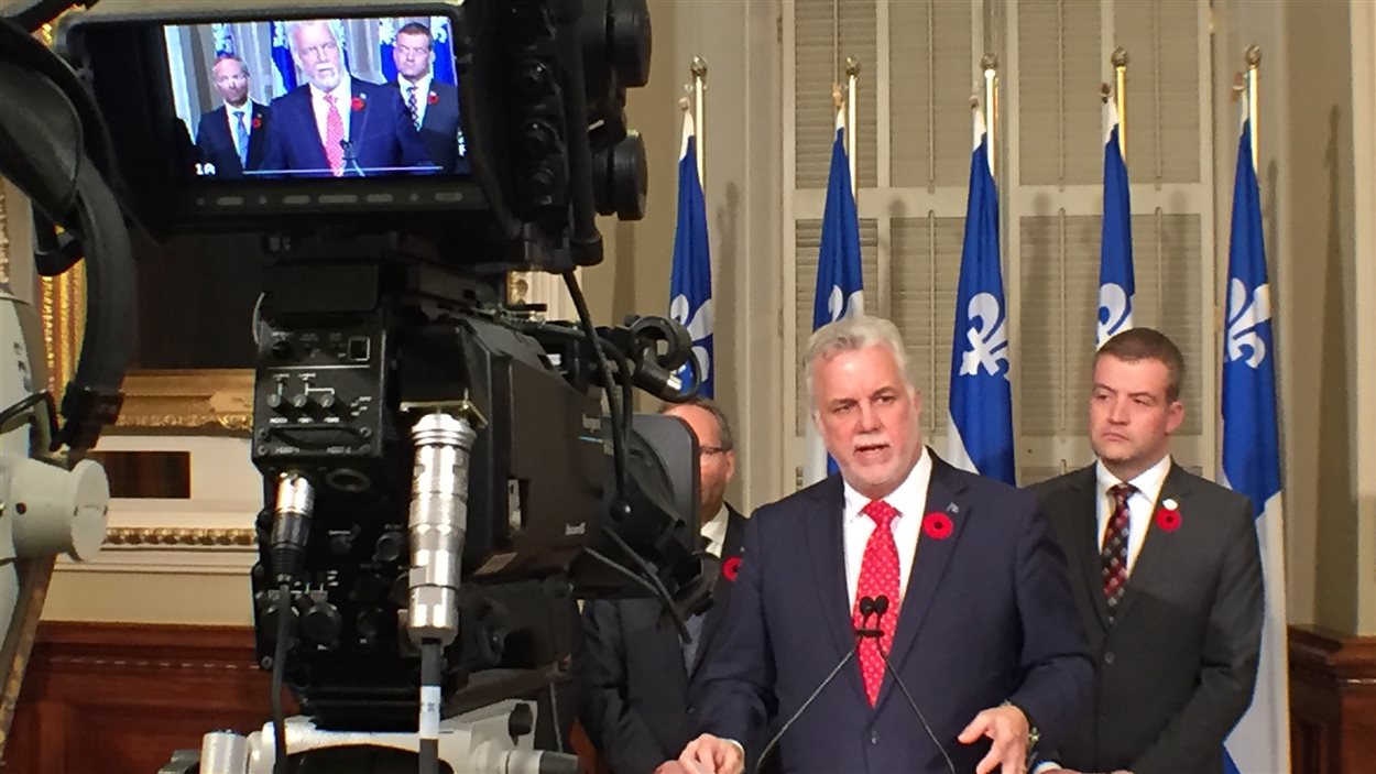 Le premier ministre du Québec Philippe Couillard