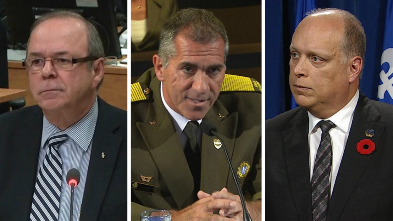 Michel Arsenault, Mario Laprise et Stéphane Bergeron