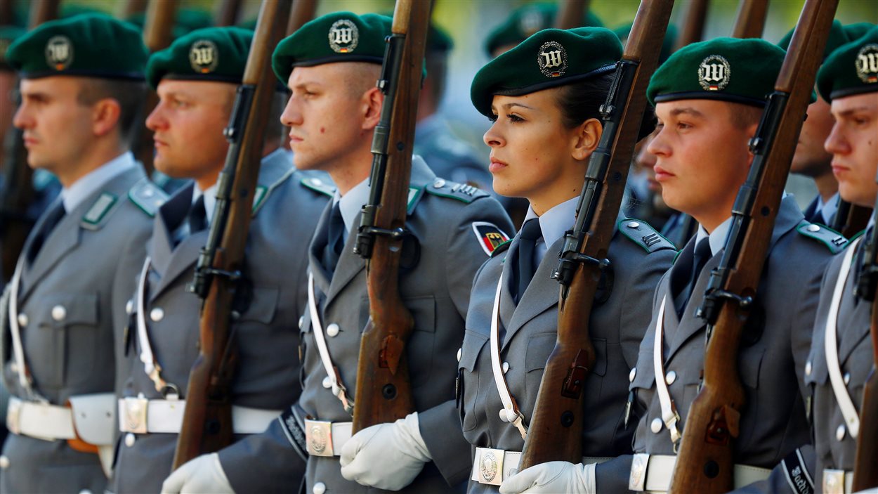 Des militaires allemands lors d'une cérémonie officielle à Berlin, en septembre dernier