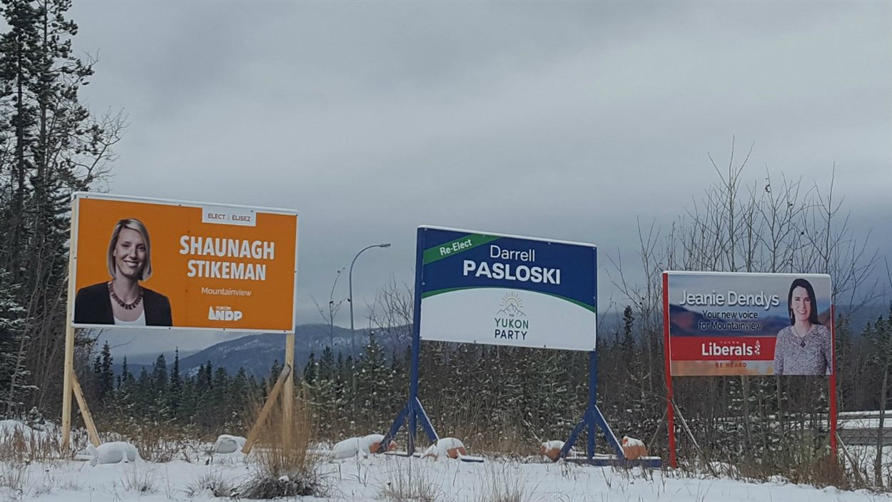 affiches des trois candidats