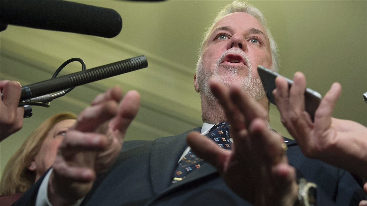 Le premier ministre Philippe Couillard, commentant l'élection de Donald Trump.