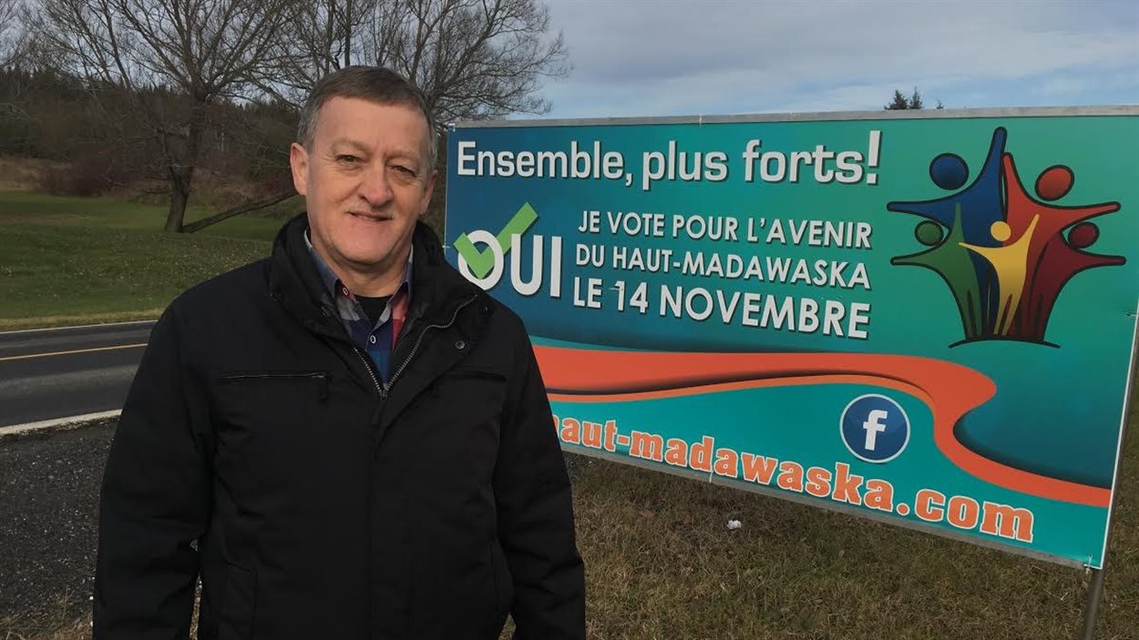 Réginald Nadeau, président de la campagne pour le regroupement municipal du Haut-Madawaska