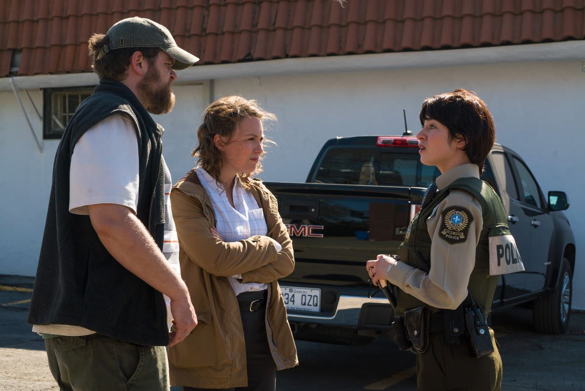 Jonas Auger (Maxime Mailloux), Constance Forest (Isabelle Blais) et Nina Gomez (Emmanuelle Lussier-Martinez)