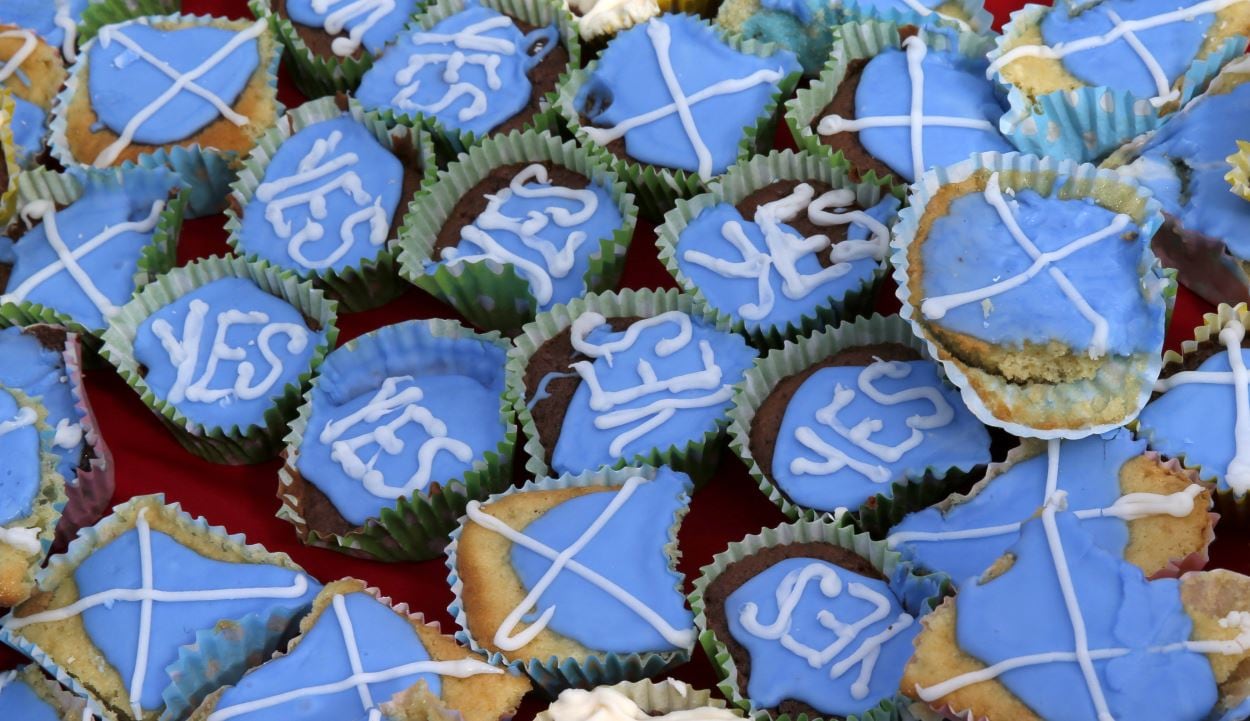 Un tea-party organisé par English Scots for YES près de Berwick-upon-Tweed